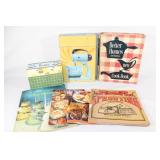Vtg Cookbooks - Recipe Holder, Wilton, etc.