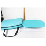 Teal Anchor Hocking Casserole Dish & Carrier