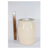 Stoneware crock with lid unmarked
