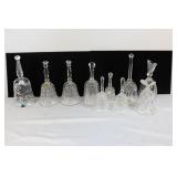 Large Lot of Crystal and Glass Hand Bells