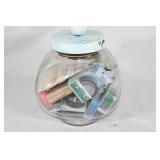 Glass Jar full of Tape , etc.