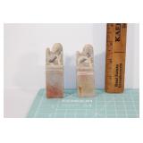 Two Asian style stone stamps "Alexander"