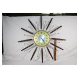 MCM Robert Shaw Co. Sun burst wall clock