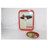 Pair of Coca-Cola Advertising Tins - 1 Small