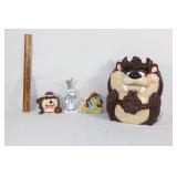 Lot of Tasmanian Devil items-Cookie jar,clip,etc
