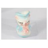 Shawnee PInk and Blue Ceramic Pitcher
