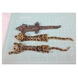 Three Vintage animal brooches