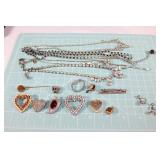 Large lot of costume jewelry-pins,necklaces,etc