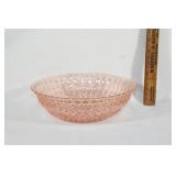 Pink Depression glass large bowl