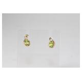 10 Kt Yellow Gold and Peridot? Earrings