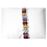 10 kt Yellow Gold Multi-Gemstone Bracelet