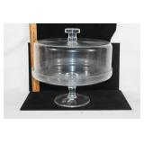 Made in Poland glass cake stand with dome