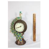 Quartz Peacock plaster? clock