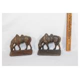 VTG Cast iron horse bookends