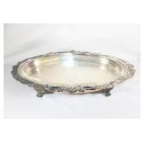 Large Silverplate and Glass Serving Dish