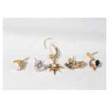14kt Yellow Gold - Gemstone mismatch Earrings