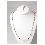 14kt Yellow Gold and Multi-Gemstone Necklace