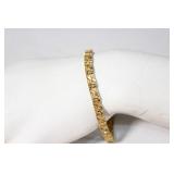 14kt Yellow Gold Nugget Style Bracelet