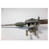 Vtg True Temper Metal Fishing Rod,shakespeare Reel