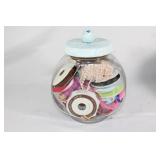Glass JAr full of Ribbons
