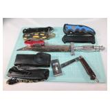 Large lot of pocket knives,dagger,etc