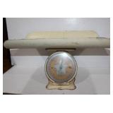 Vintage baby scale with bed-