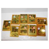 Lot of 9 baseball cards-Two autographed