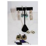 Five sets of costume Jewelry earrings