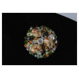 JULIANA EASTER EGG STONE 2 1/2" BROOCH, ORANGE