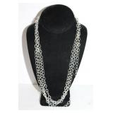 Long 925 linked necklace-49 inches long