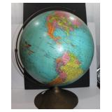 Large vintage world globe