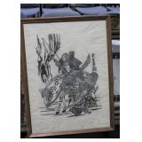 Samurai picture with horse