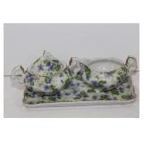LEFTON CHINA HAND PAINTED NF 2044V CREAM & SUGAR