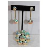 Weiss aurora borealis prism earrings-Brooch