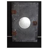 Metal antique cabinet with mirror