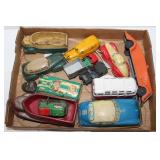 Large lot of metal vintage toy cars-wind up