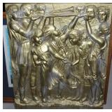 Blast of the horns Gold wall hanging plaster