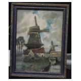 William Ritschel Windmill print-framed