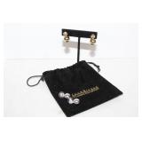 Two sets of Joan Rivers pierced earrings