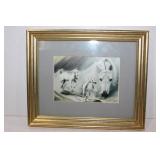 Vintage 1981 Lithograph Horse Print