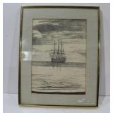 Hand singed print Lawrence Crowell 1978