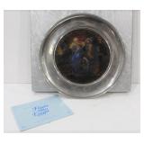 Flight into Egypt 1982 Stained glass plate