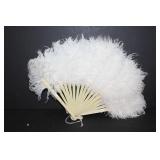 Vintage Ostrich feather celluliod fan