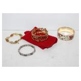4 Fine costume jewelry pieces-Bracelets