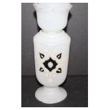 Bristol Glass hand painted vase 1800s