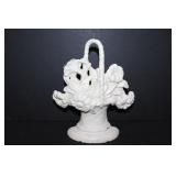 Vintage cast iron doorstop flower basket