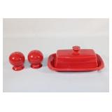 HLC Fiesta Butter Dish and Salt & Pepper