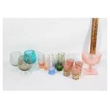 Large lot of VTG glass shot glasses/
