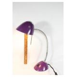 Purple heavy desk lamp.