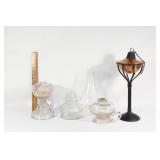 Copper oil lamp,glass small oil lamps,glass globe